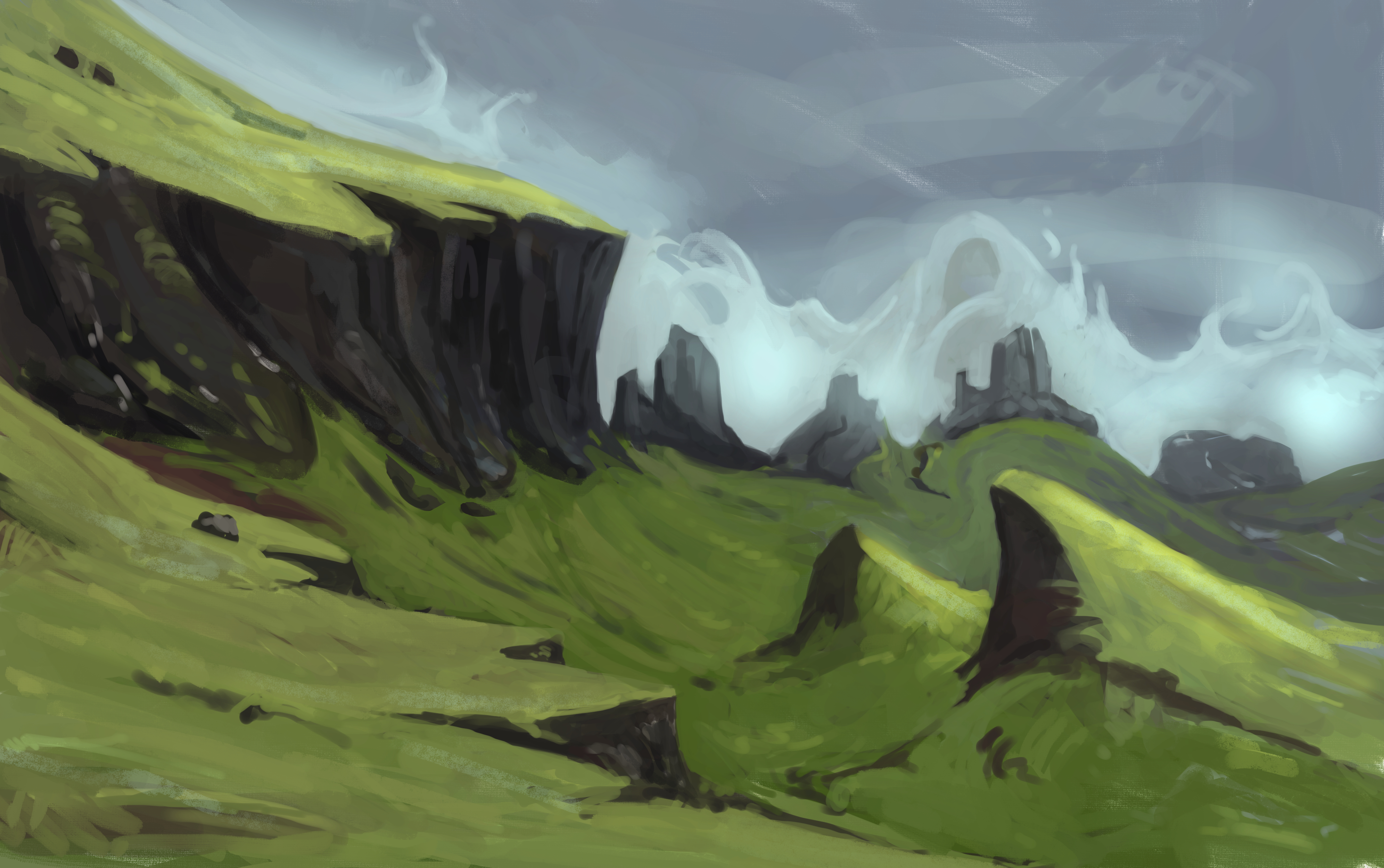 Fantasy landscape illustration