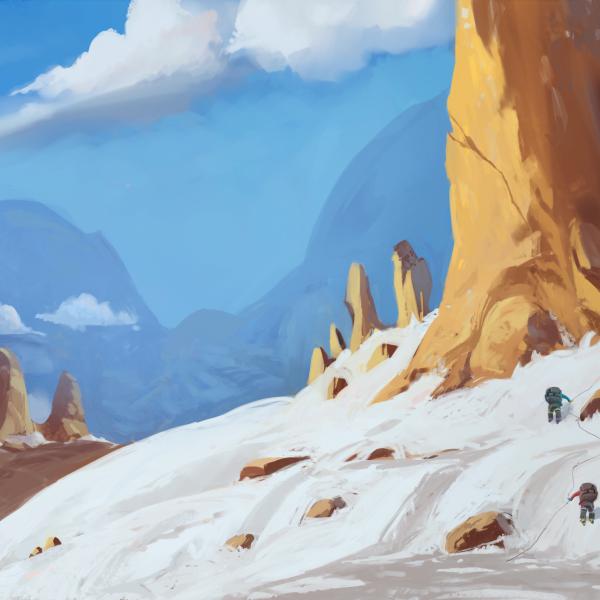 Fantasy environment illustration